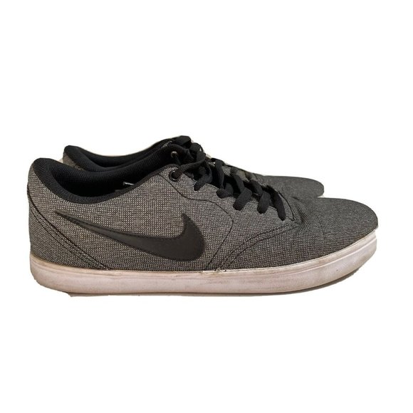 Nike SB Check Solarsoft Mens Size 13 Canvas Skate Shoes Black Gray 843896-004 - Picture 3 of 7